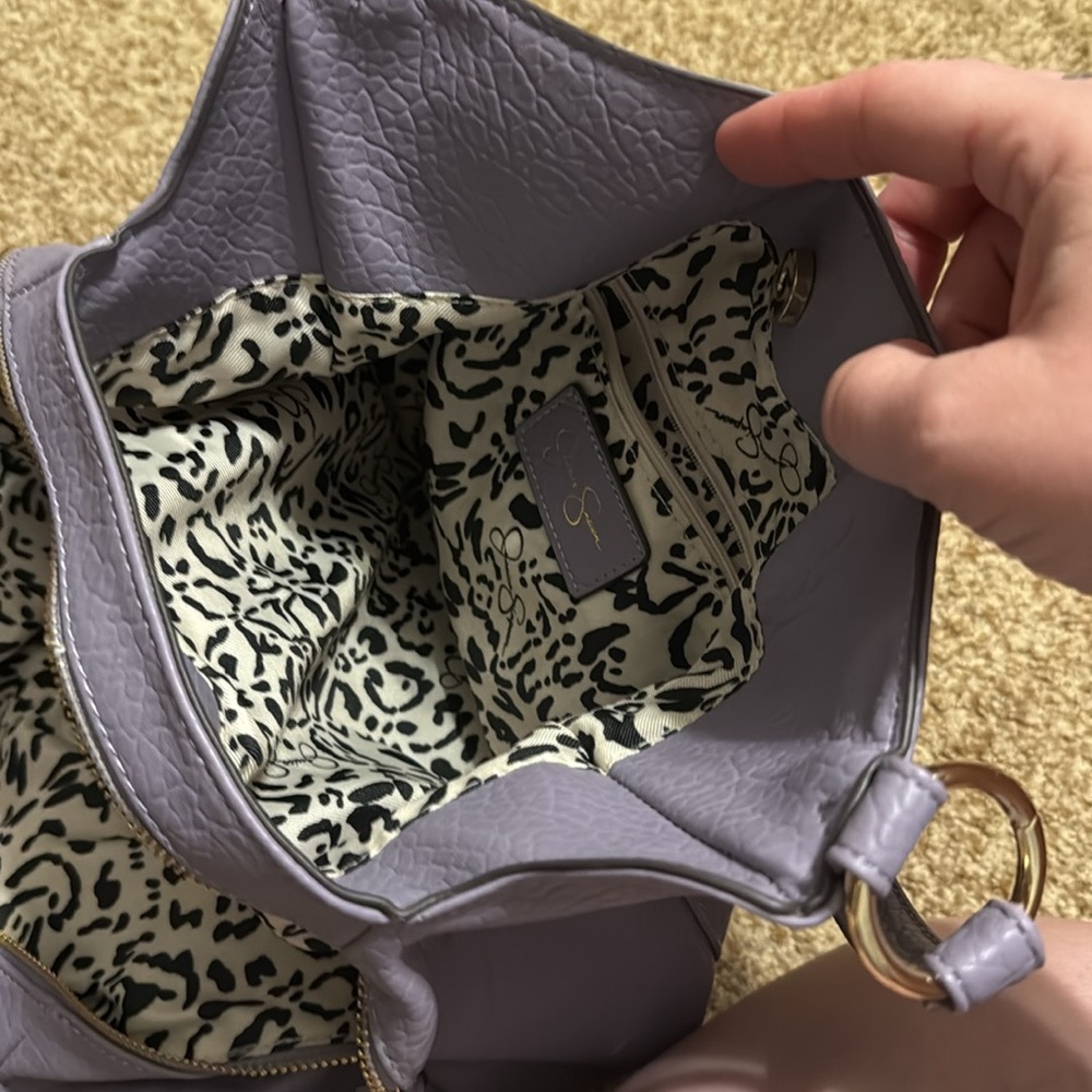 Jessica Simpson Lavender Chain-Embellished purse - Picture 7 of 7